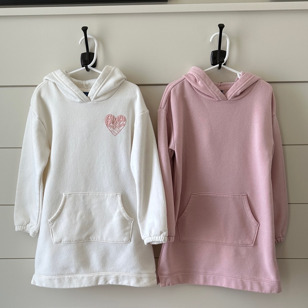 Old Navy Kids' Pink and White sweatshirt Dresses